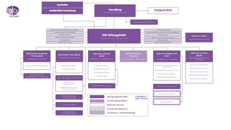 Organigramm der DGD Stiftung.