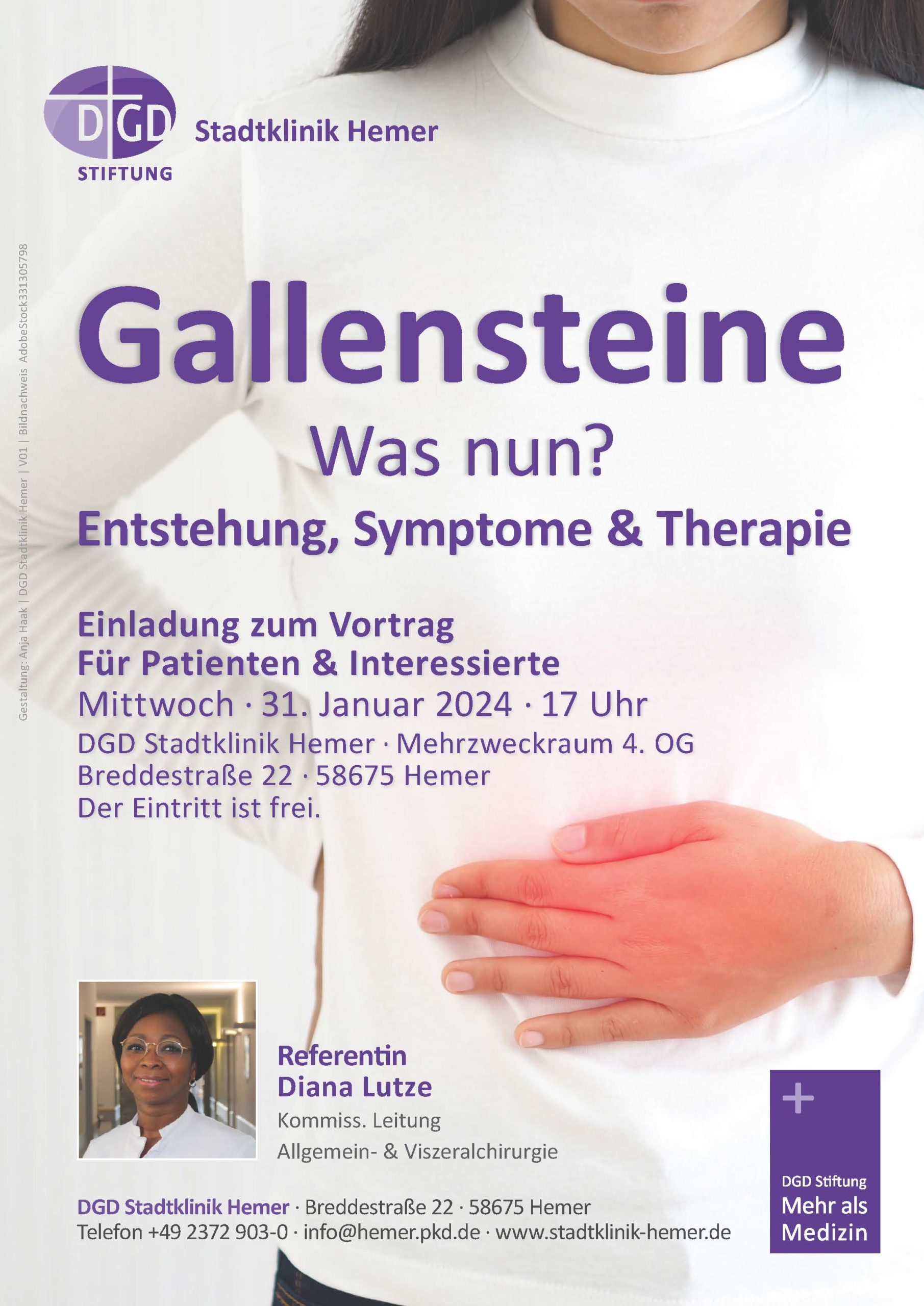 Vortragsveranstaltung für Patienten und Interessierte: Gallensteine – Was nun? Entstehung, Symptome & Therapie