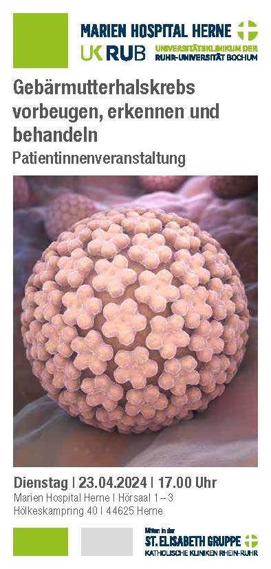 Gebärmutterhalskrebs vorbeugen, erkennen und behandeln Patientinnenveranstaltung