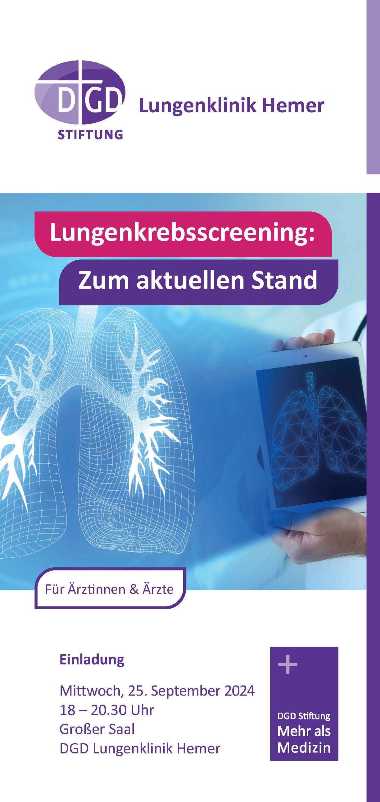 JETZT ANMELDEN: Lungenkrebsscreening: Zum aktuellen Stand